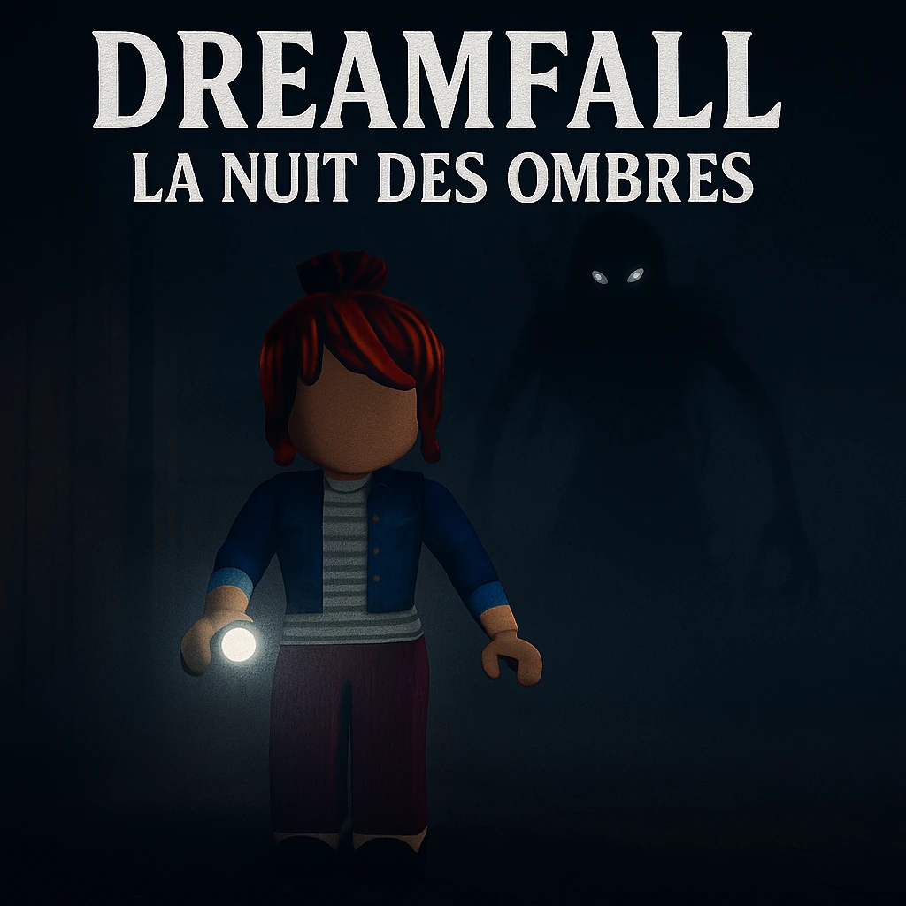 Dreamfall — La Nuit des Ombres : une silhouette avec une lampe torche, observée dans le noir.